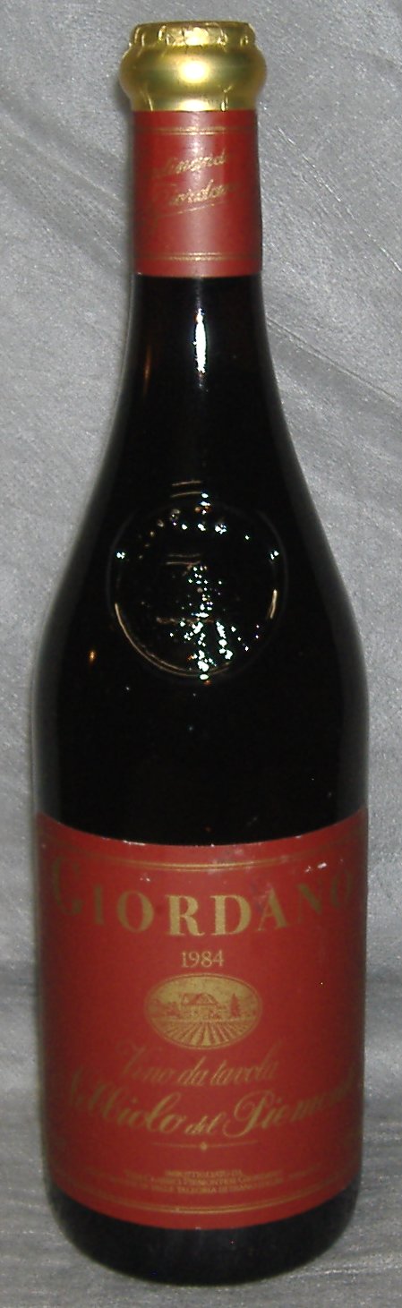 1984, Nebbiolo del Piemonte, Giordano