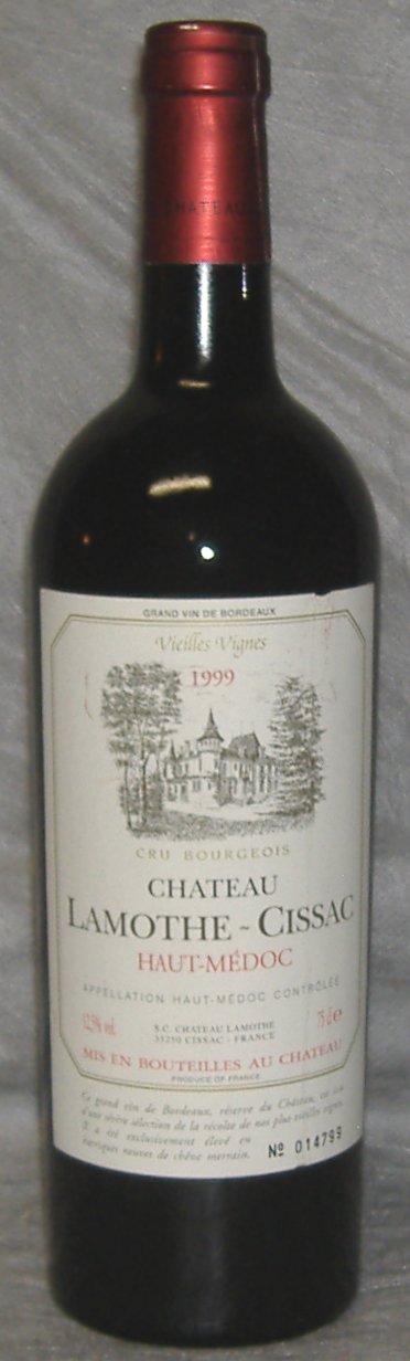 1999, Château Lamothe-Cissac, Vielles Vignes