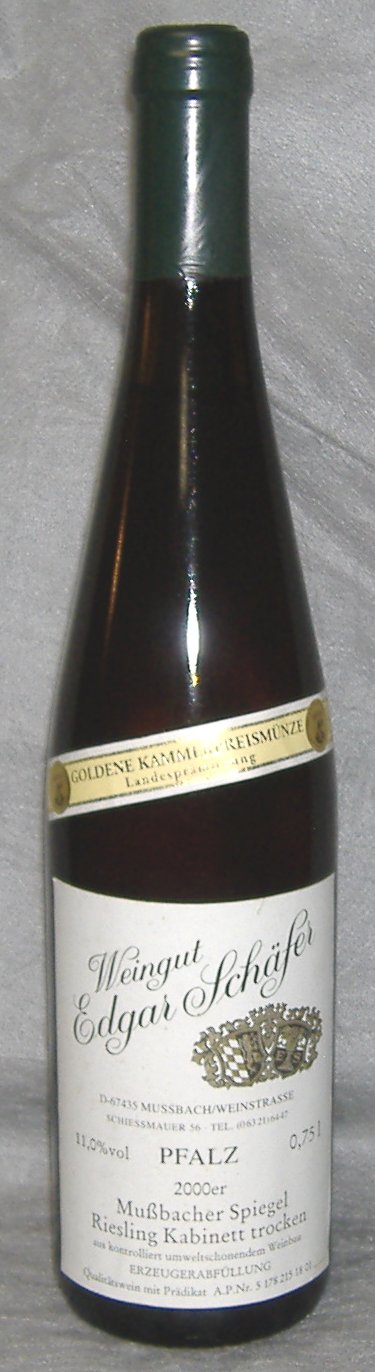 2000, Mußbacher Spiegel, Riesling, Kabinett, trocken